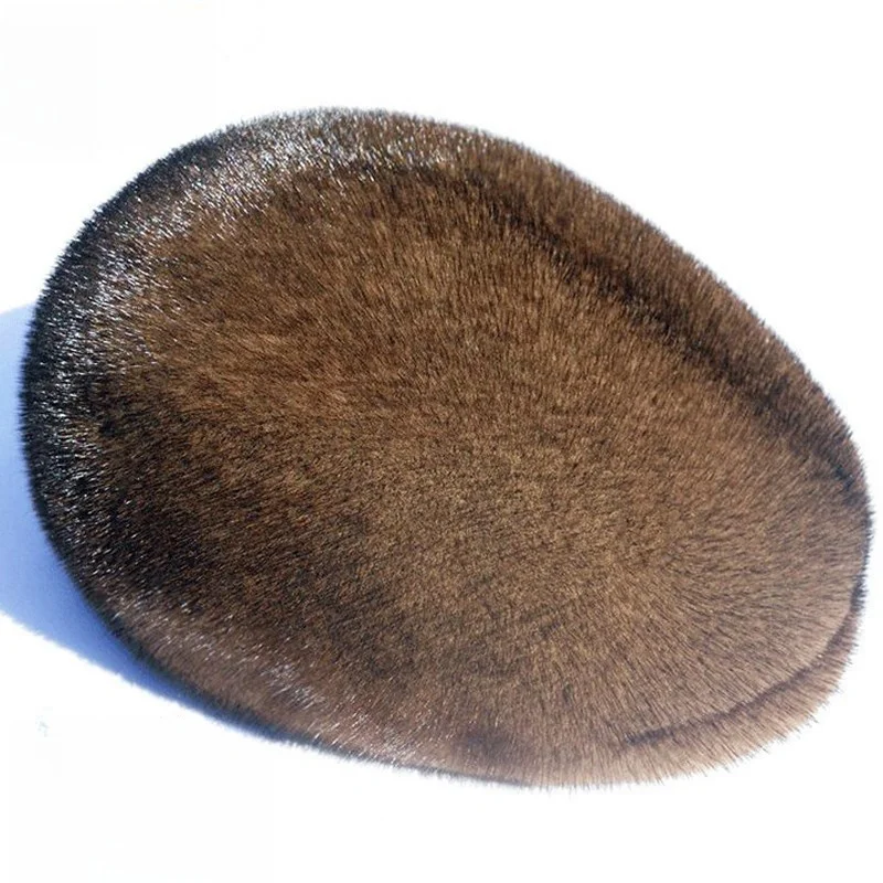 

Whole leather men's medium old forward hat outdoor warm fur