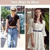 Traceless Invisible Elastic Belt Women's Belt Jeans Pants Men's Elastic Belt 3