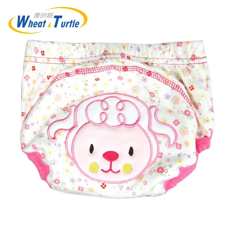 Mutter Kinder Baby nackte Cartoon Muster Stoff Windeln Unisex wieder verwendbar wasch bar Säuglinge Kinder Baumwolle Training Höschen Windeln