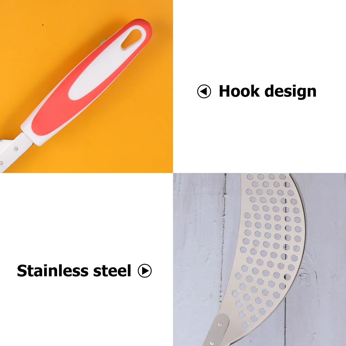 

1pc Multifunctional Strainer Green Handle Kitchen Accessory Plastic Noodle Pasta Basket Pan Strainer Stainless Steel Pot Drainer