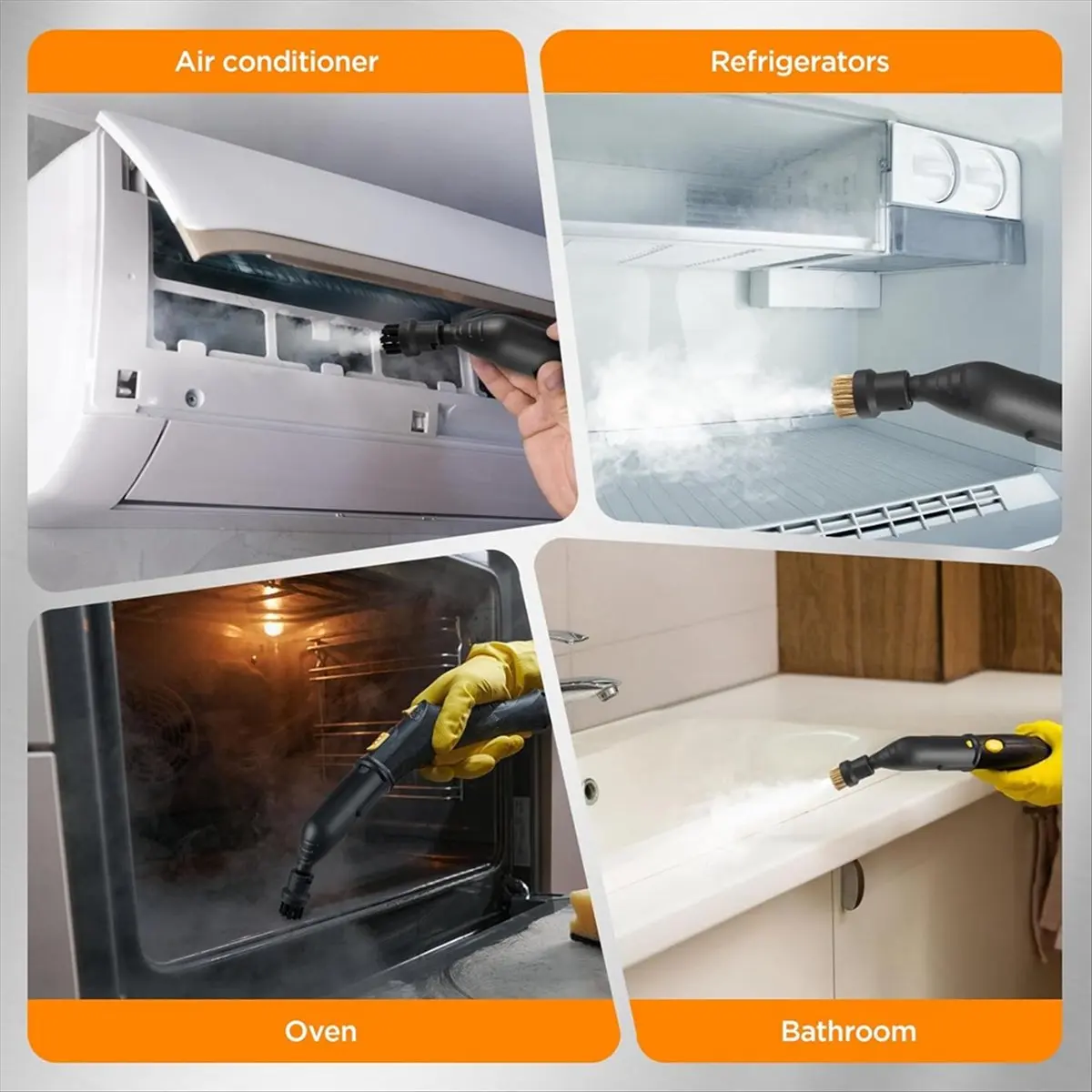 FZFZ Steam Cleaner Accessories for SC1 SC2 SC3 SC4 SC5 CTK10 CTK20 Round Brush Joint Brushes Window Squeegee Nozzle