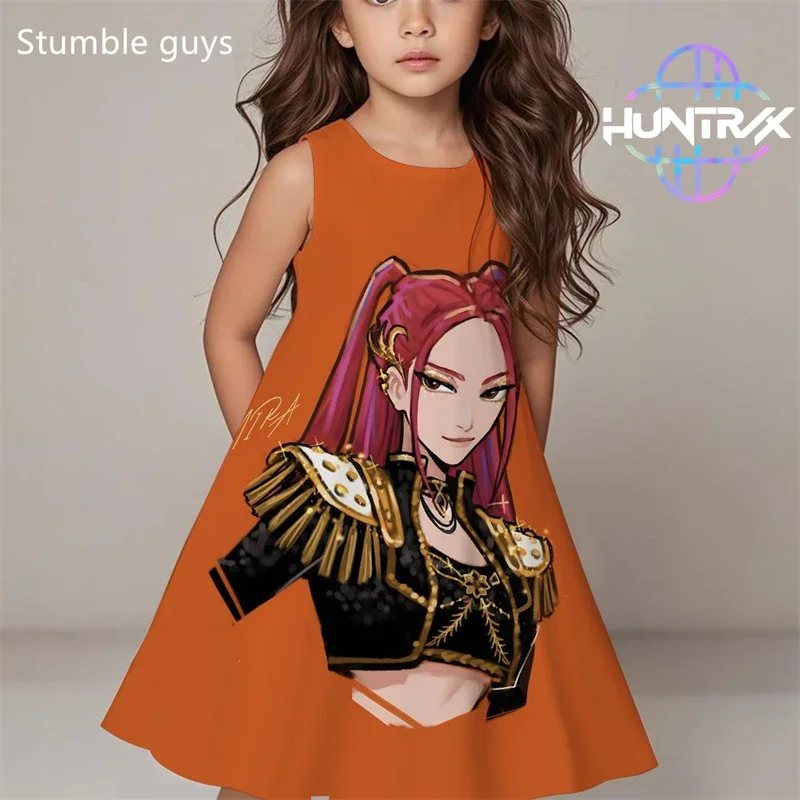 

Kpop Demon Slayer Dress Summer Girls Cartoon Casual Beach Sleepwear Fashion