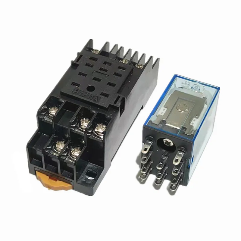 MY3P HH53P MY3NJ DPDTMiniature Coil Generalelectromagnetic Intermediate Relay Switch WithSocket Base LED AC 110V 220V DC 12V 24V