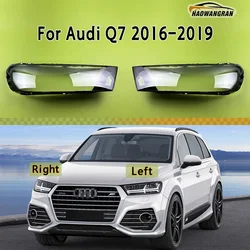 For Audi Q7 2016 2017 2018 2019 Headlamp Transparent Lampshade Headlight Lampshell Plexiglass Replace Original Lens Cover