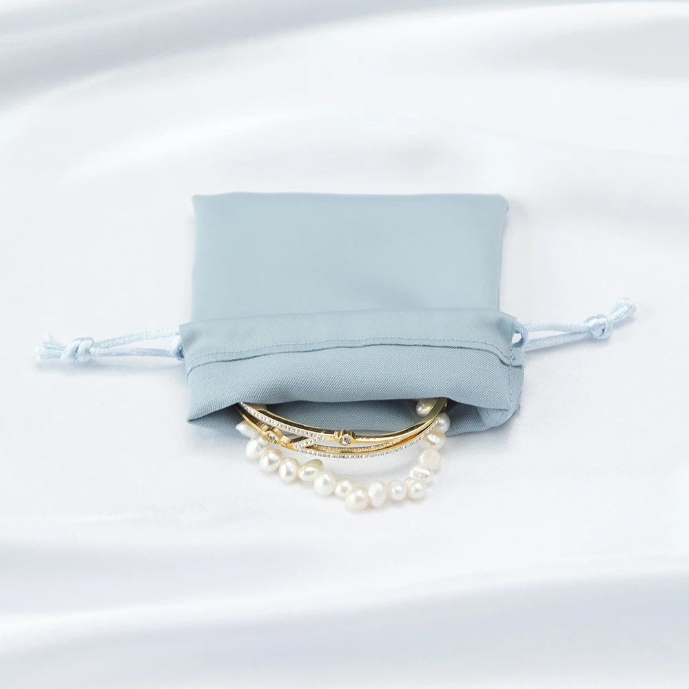 10pcs Small Satin Silk Drawstring Pouches