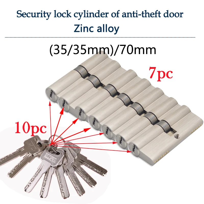Intelligenter Türschließzylinder mit Hauptschlüssel für Innentüren, 60mm 70mm 80mm, Schlüssel anpassbar