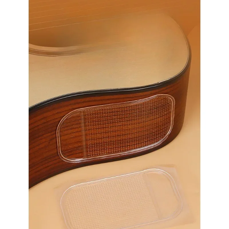 Double Sided Anti Slip Guitar Yukrili Anti Slip Pad, Transparent Adhesive Free Adsorption Anti Slip Sticker, Washable Instrument