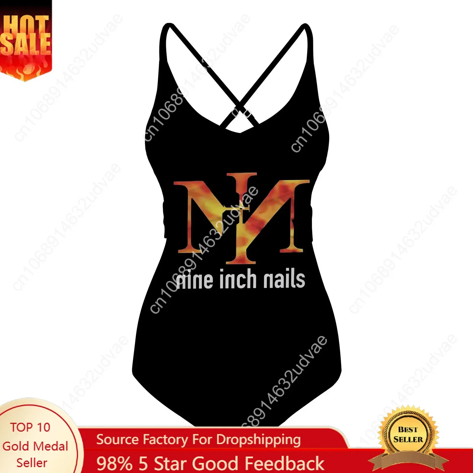 Nine Inch Nails Swimsuit Womens Sling Swimsuits Personalized Sexy Swimwear Pool Party Beach Bikini Summer Custom Bathing Suits