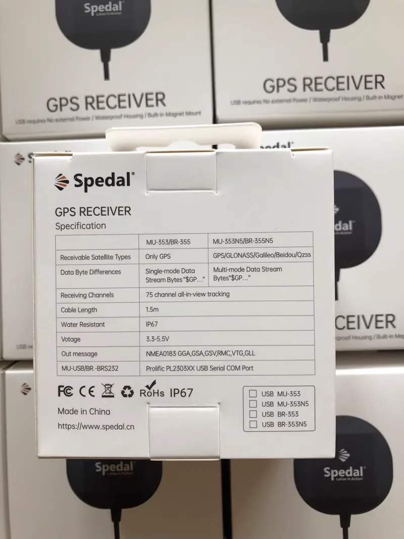 1Pcs Spedal MU-353 MR-355 GPS GNSS Mouse USB / PS2 Receiver MU353/MR355 G-Mouse RS-232 Full Replace GlobalSat BU-353S4 BR-355S4