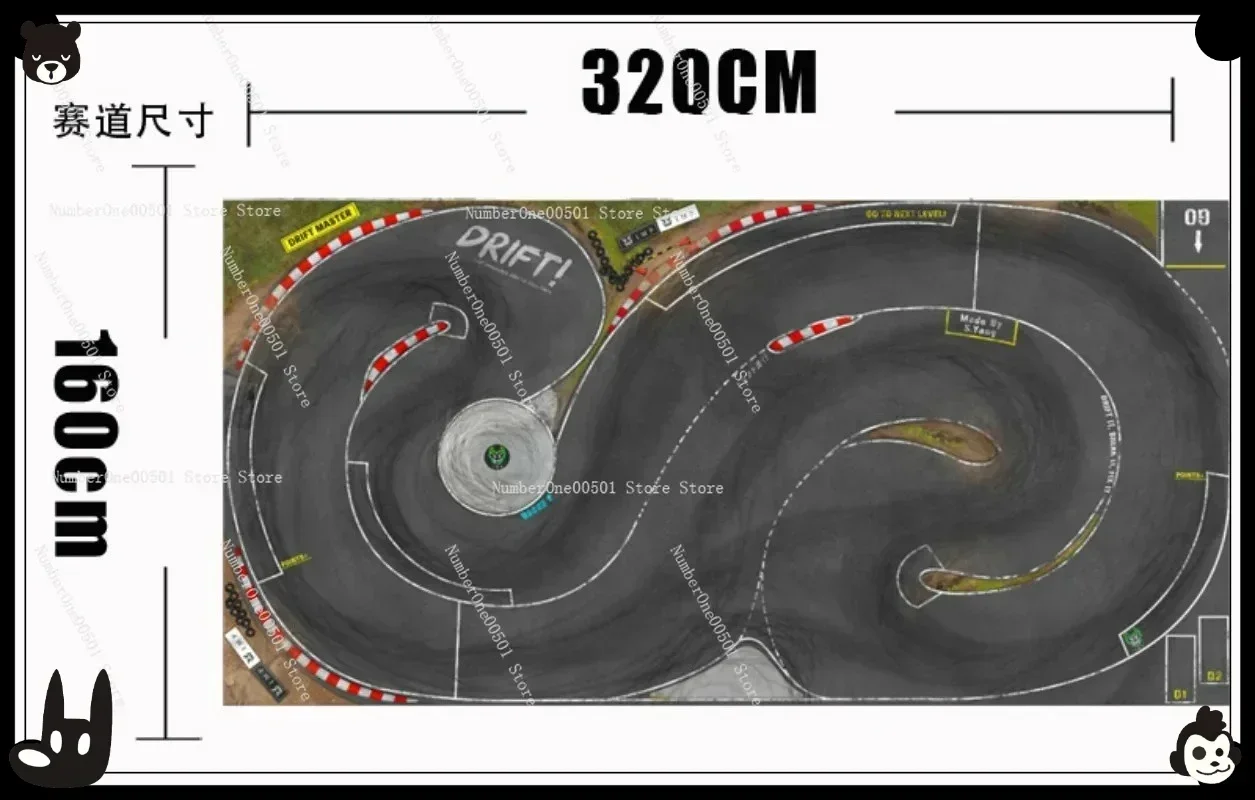 Mosquito Car Track 1/28 MINI-Z RW00 DRZ GLD BMX Mosquito Car Simulation, Professional Drift Track
