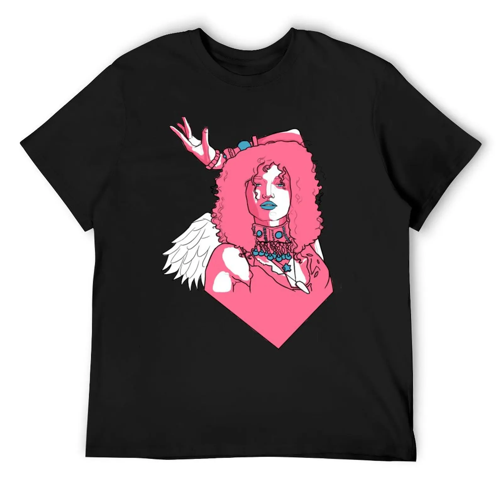 

Angel - Pose T-Shirt plus sizes summer shirt quick-drying blue archive men t shirt