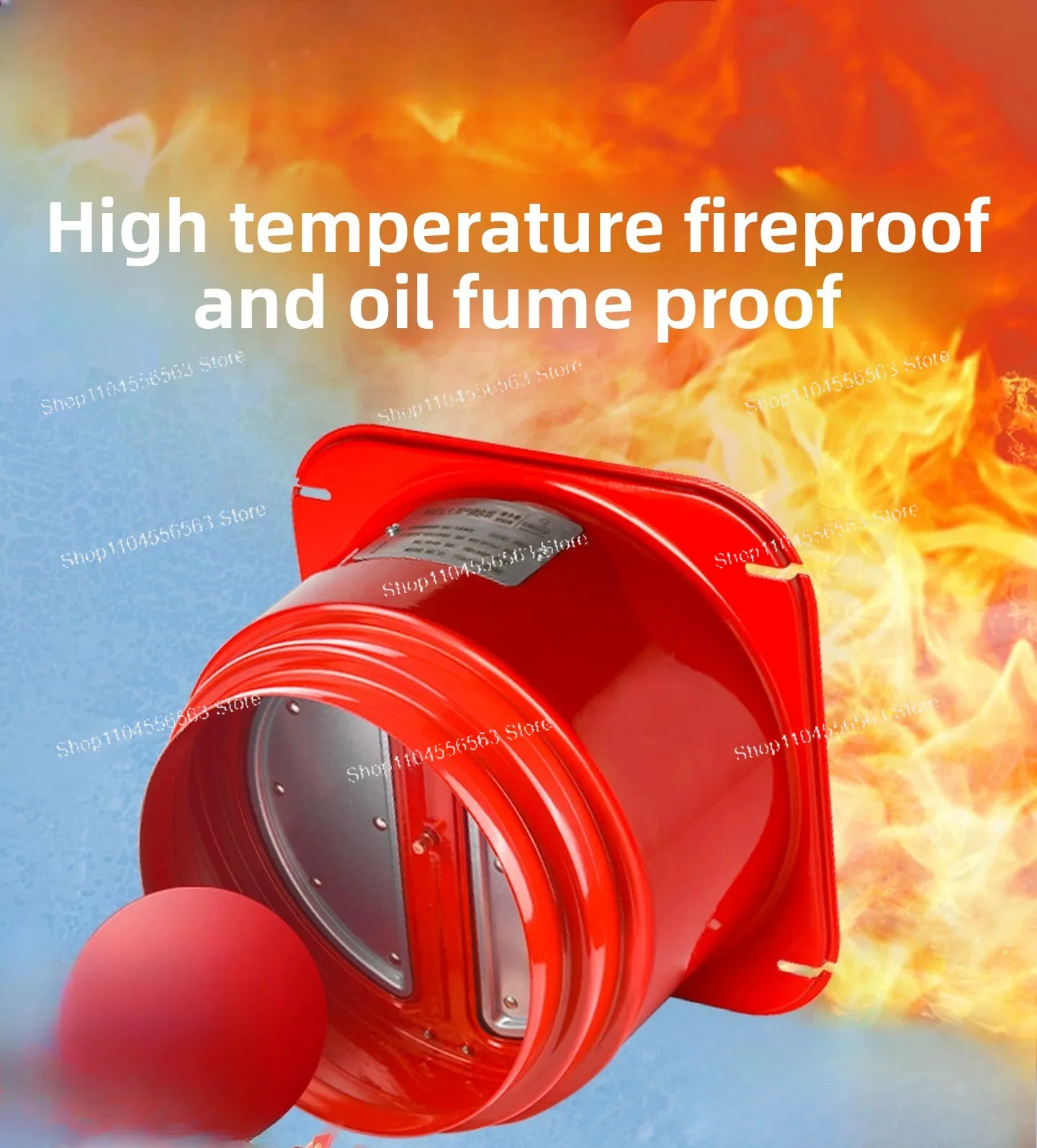 Fireproof Backdraft Damper Check Valve for Kitchen Range Hood Exhaust Pipe One-Way Anti-Smell Non-Return Valve