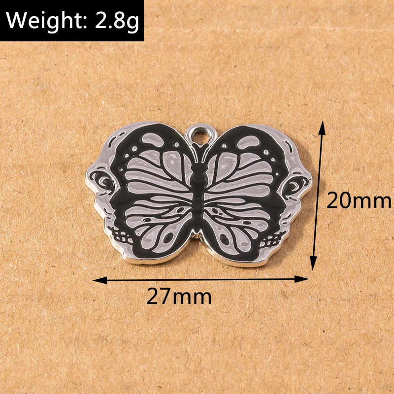 10 teile/los halloween schmetterling schädel bezaubert fledermaus anhänger für schmuck herstellung halskette ohrringe diy halloween geschenk zubehör – Detail 7