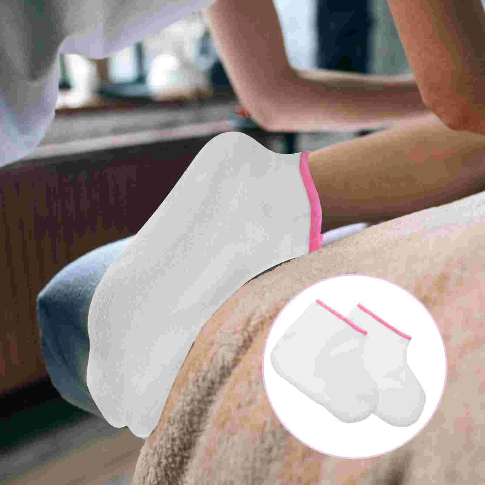 2 Pcs Foot Care Bag Wax Paraffin Bags Eyebrow Waxing Supply Case Body Kit Gloves Suite