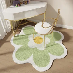 Round Flower Shaped Bedside Rug Modern Nordic Carpets for Living Room Fluffy Soft Bedroom Decor Carpet Irregular Plush Floor Mat