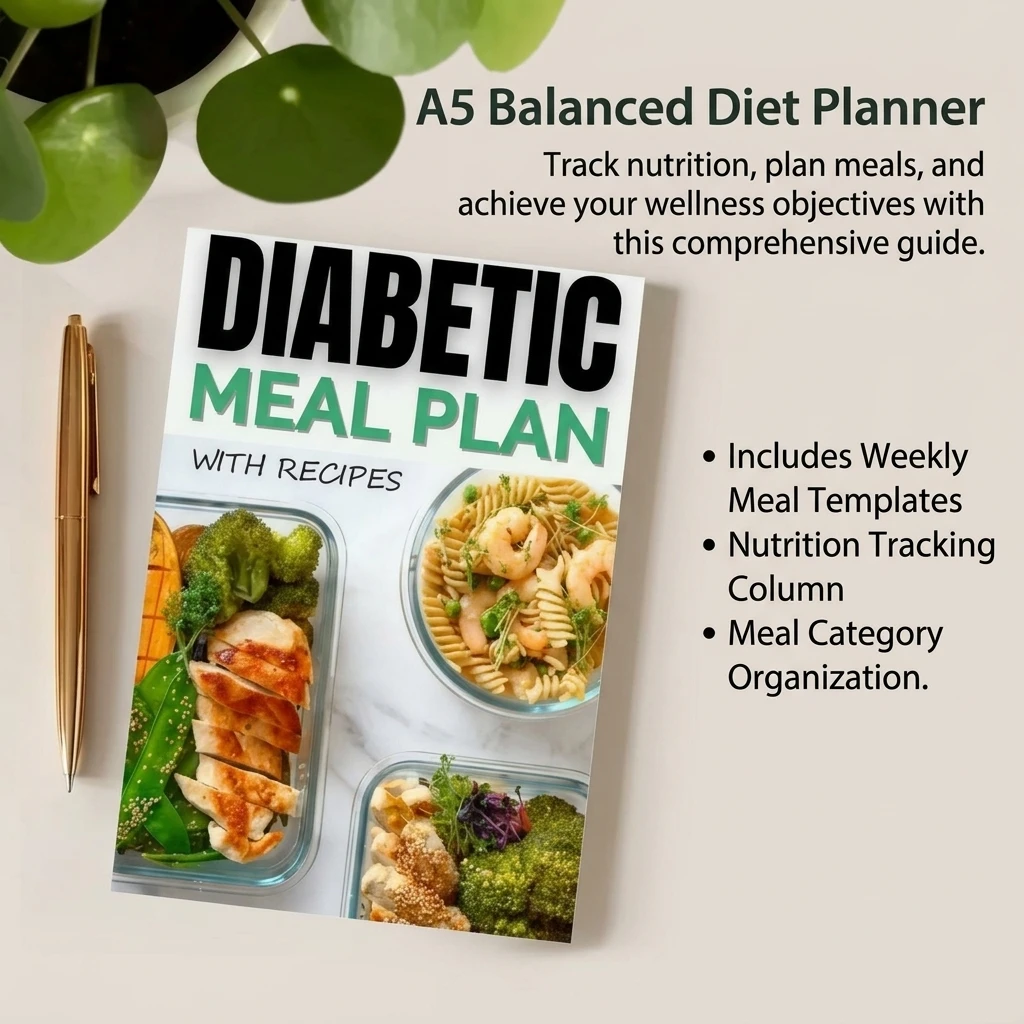 Food Planner Books Balanced Diet Guide With Weekly Templates Nutritional Tracking Charts A5 Size Durable Cover