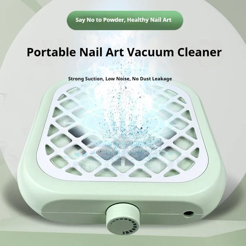 Nail Dust Collector Vacuum Machine Manicure Dust Filter Cleaner with Strong Suction Quiet Operation for Nail Care Tool