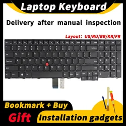 Clavier de remplacement pour ordinateur portable Lenovo, ThinkPad T550, T560, T540, T540P, L540, L560, L570, W540, W541, P50S, disposition US, RU, eria, KR, FR