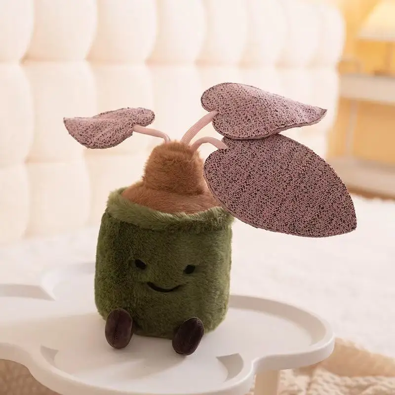 35cm simulation green plant filled plush toy figurine doll cartoon anime cute doll children's birthday gift home decoration