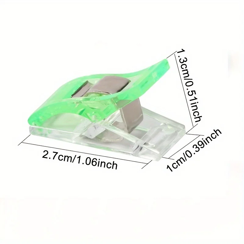 100/50/10 Stück Nähclips aus Kunststoff, Stoffclips, Nähzubehör, Taschenbindung mit Quiltstiften zum Fixieren von Stoffschichten – Detail 1