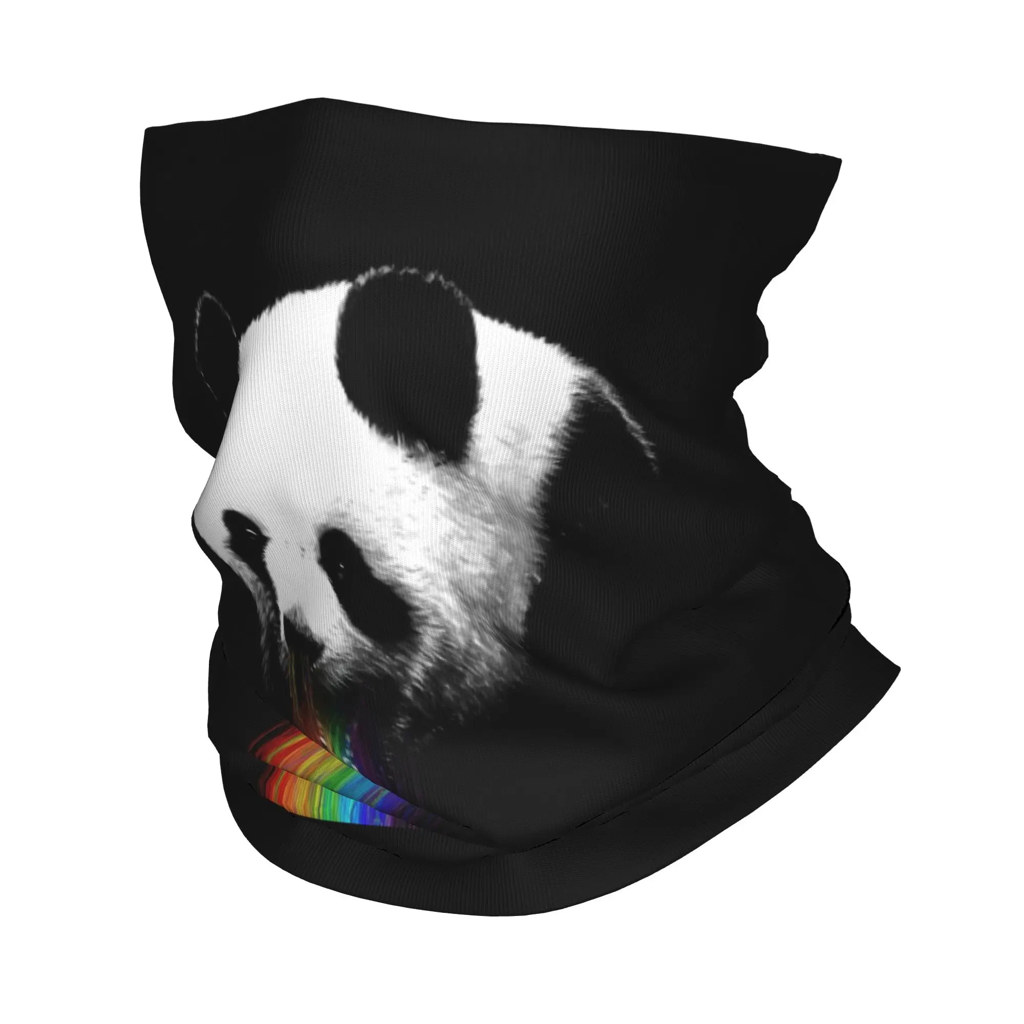 Balaclava Multifuncional Personalizada con Diseño de Panda Vomando Arcoíris para Senderismo y Caza, para Hombres y Mujeres