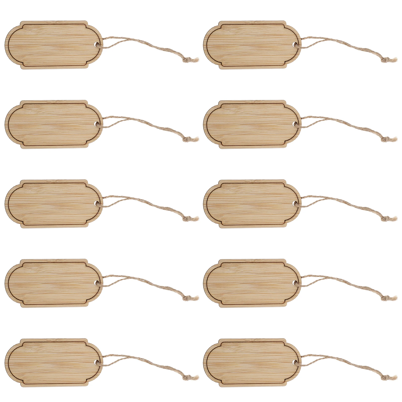 

10 Pcs Bamboo Small Hang Tag Labels Gardening Tags Plant Markers Tree Greenhouse Sign Accessories