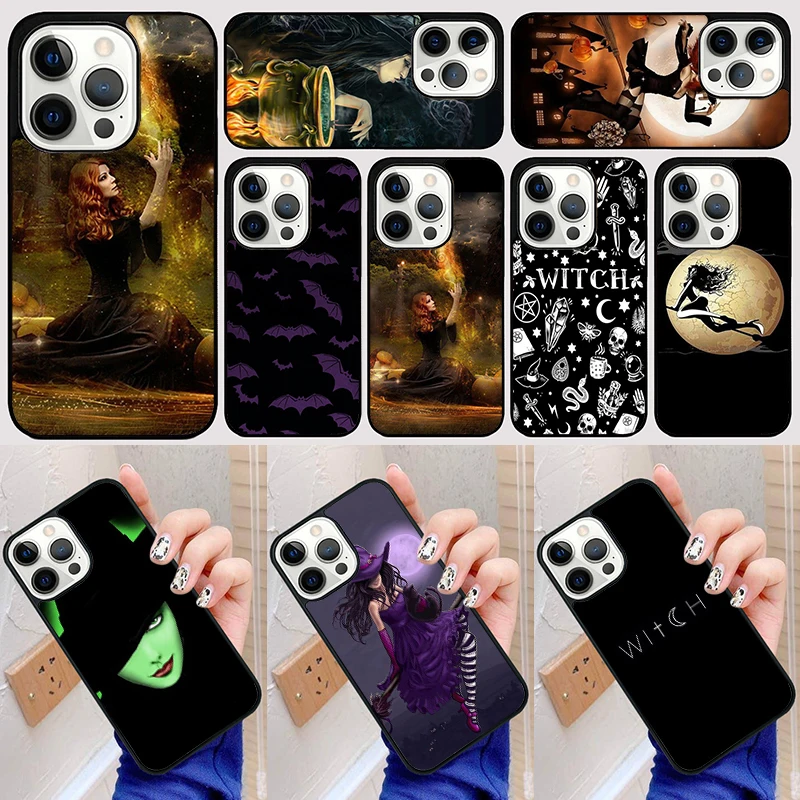 Halloween Moon Witch Horror Phone Case Back Cover for iPhone 15 SE2020 14 13 11 12 Pro Max mini XS XR X 8 Plus 7 6S Fundas Coque