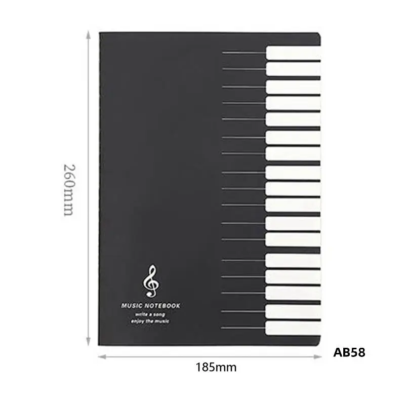 6X Cinco Linhas Notas de Música Notebook Tab de Música Staff Stave Notebook