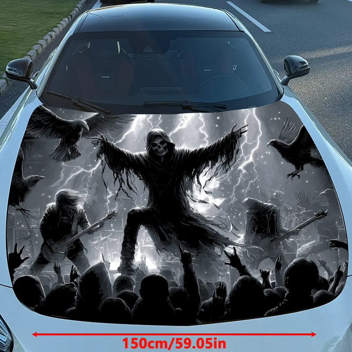 غلاف فينيل للسيارة من Wild Party Live Rock Nether Realm، ملصق غطاء السيارة المقاوم للماء من مادة PVC، عصا ذاتية اللصق مقاومة للخدش