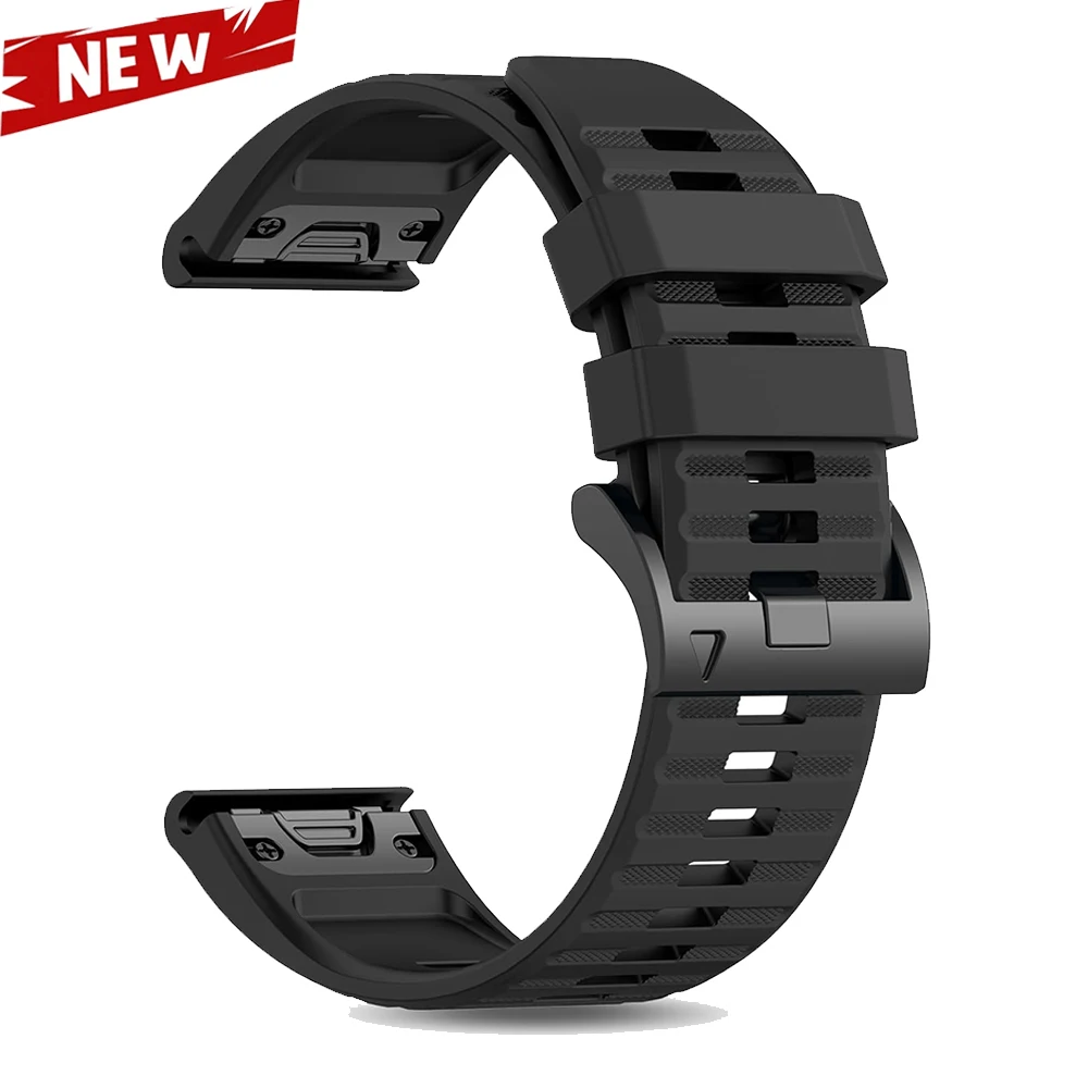 QuickFit 22 26 mm Silikon-Uhrenarmband für Garmin Fenix 6 6X 7 7X 5 5X Plus Epix Pro Enduro 3 Forerunner 970 965 Fenix8 Sportarmband