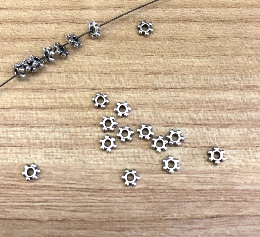 

200pcs 3x4mm Alloy matel antiqued silver/ bronze/ copper spacer beads HWEF3796