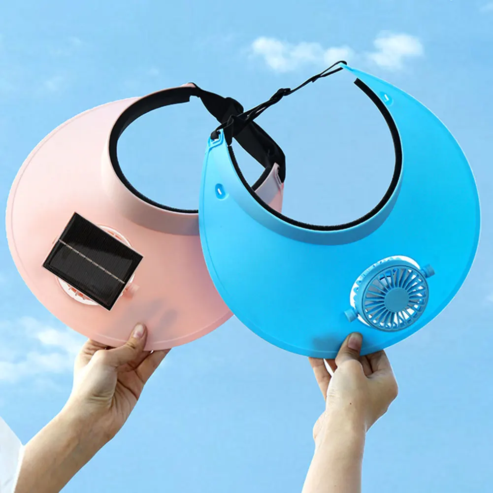 Chapeau pare-soleil avec ventilateur, chargement solaire et USB, chapeau de Protection solaire, respirant, ventilateur de refroidissement d'été, pour Camping en plein air, pêche
