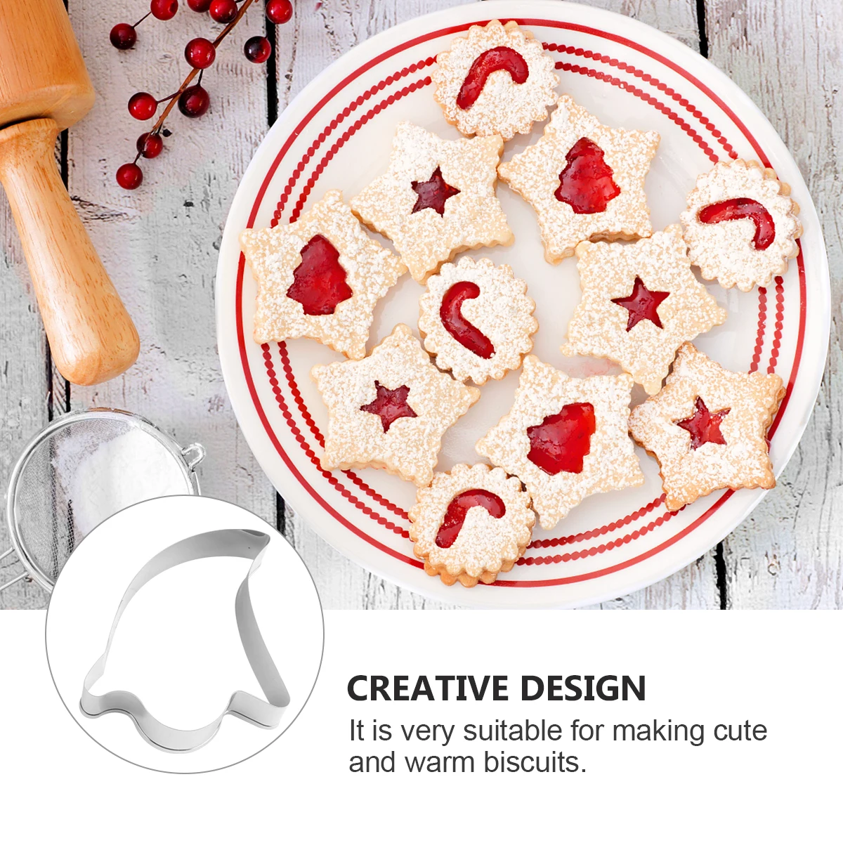 

6pcs Stainless Steel Biscuit Molds Creative Nonstick Easy Clean Halloween Fruit DIY Tools Cookie Set