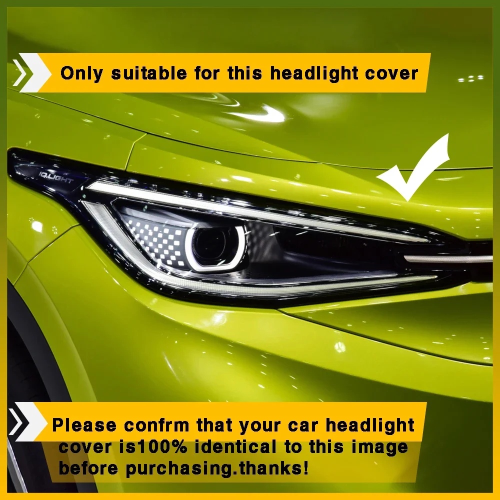 ل Volkswagen VW ID.4 X 2021 2022 المصابيح الأمامية للسيارة غطاء المصابيح الأمامية قذيفة استبدال عاكس الضوء الشفاف استبدال عدسة شبكي #5