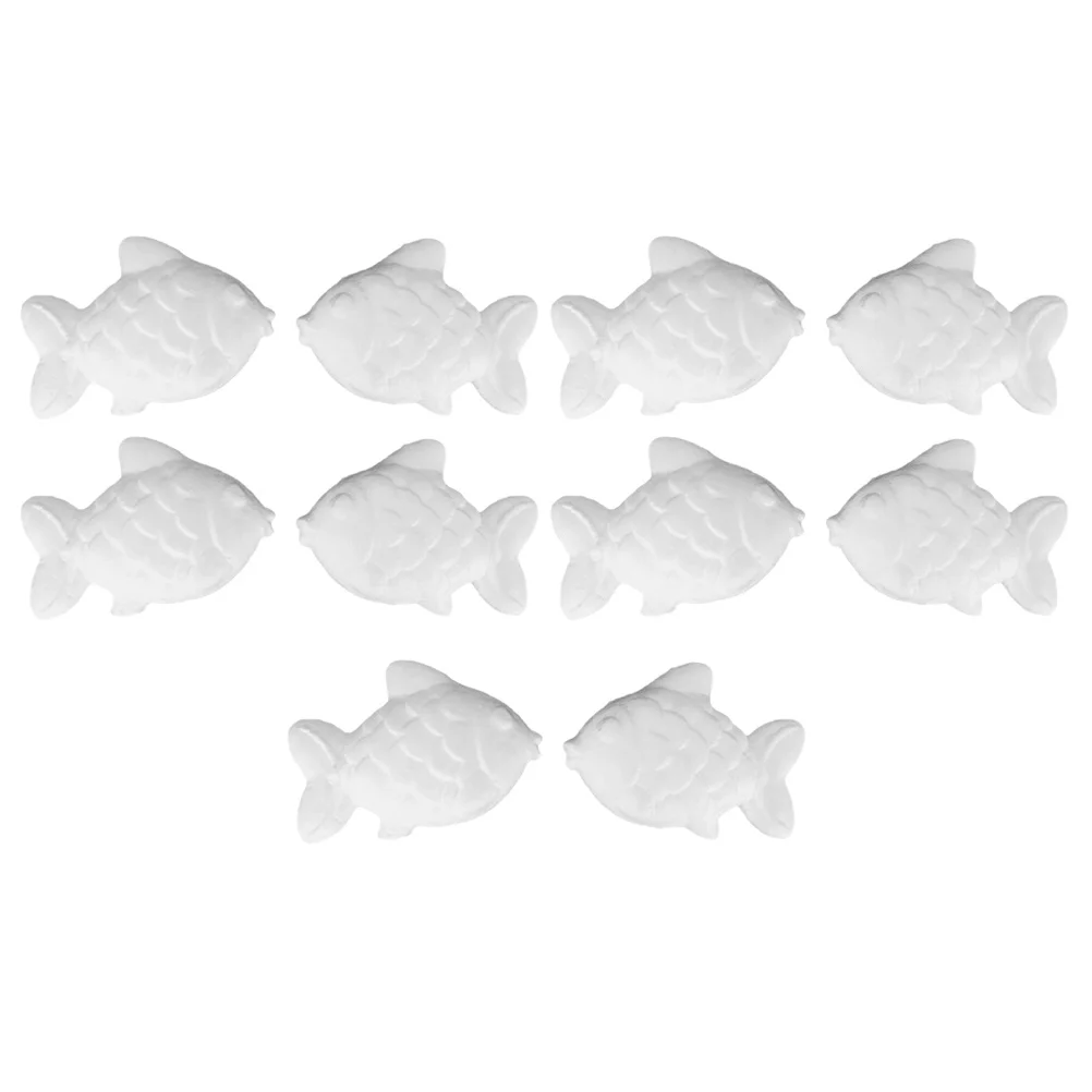 

10pcs 11Cm Craft Diy Children Fish Craft Painting Activity Educational Fish For Kids Christmas Winter Ornament