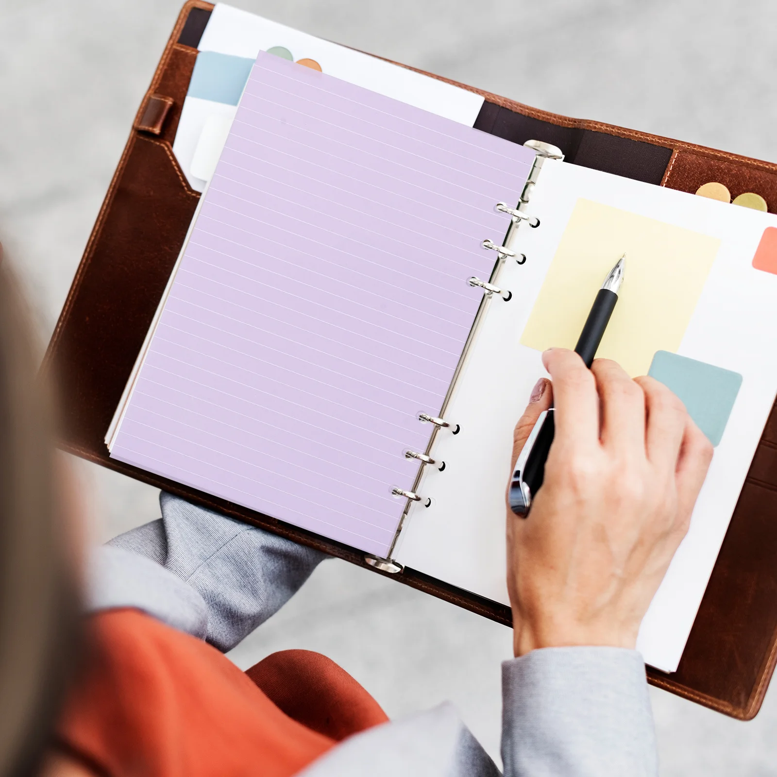 ورق إعادة التعبئة السلس 3 كتب فضفاضة ورقة المفكرة استبدال إدراج للكتابة العملي يوميات التقارير مقتطفات #5