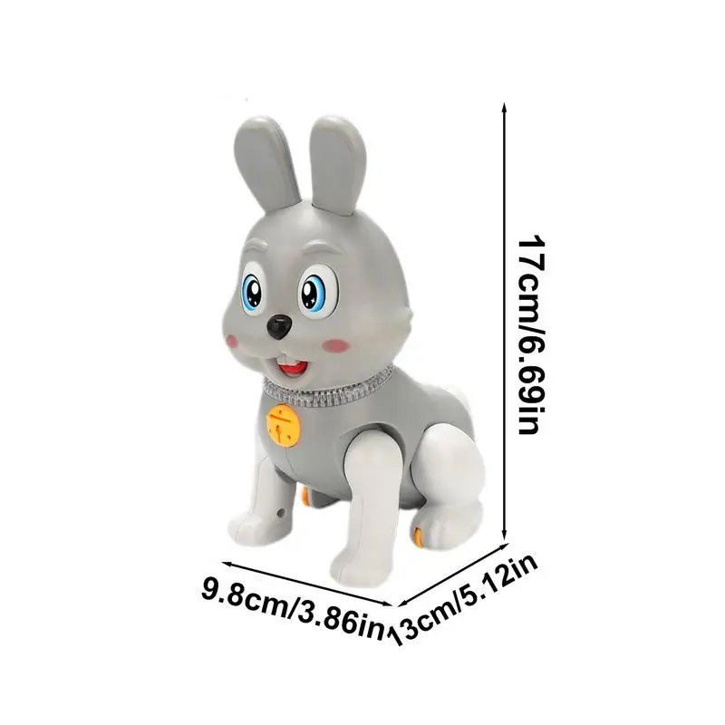 Rabbit Toy With Lights Musical Bunny Light Up Toys Cartoon Movable Blinking Toy Cute Shaking Head Toys For Children's Day