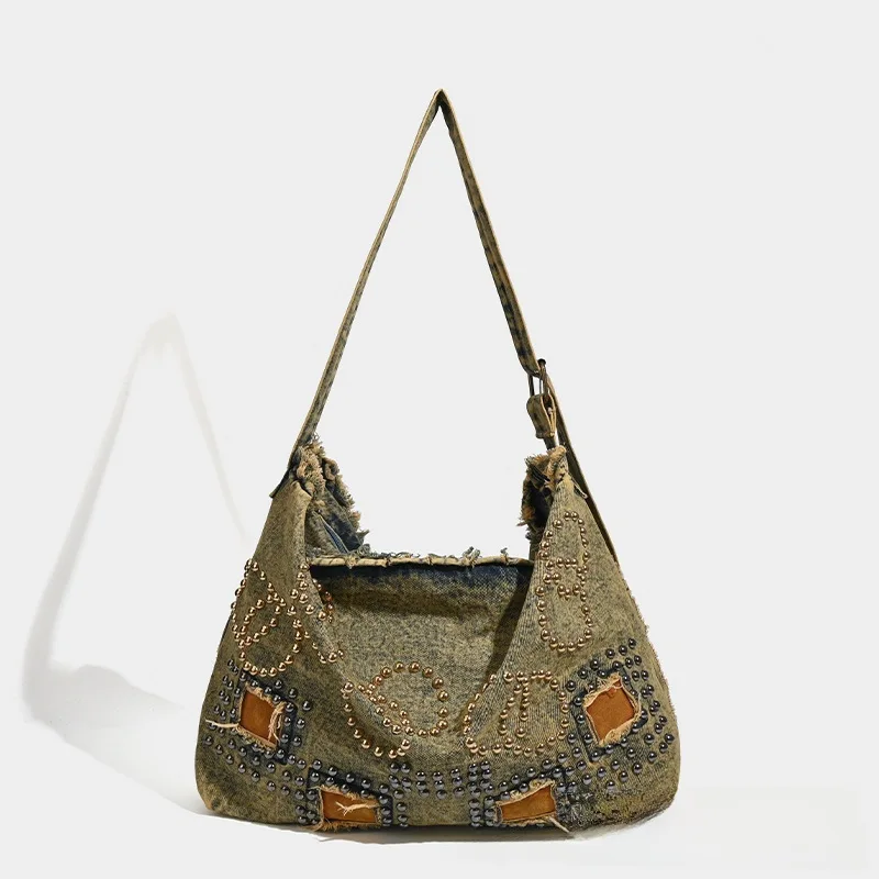 

Большая вместительная сумка для женщин, сумки на плечо, винтажная джинсовая модная сумка через плечо для женщин, классные сумки для девочек, дизайнерские сумки