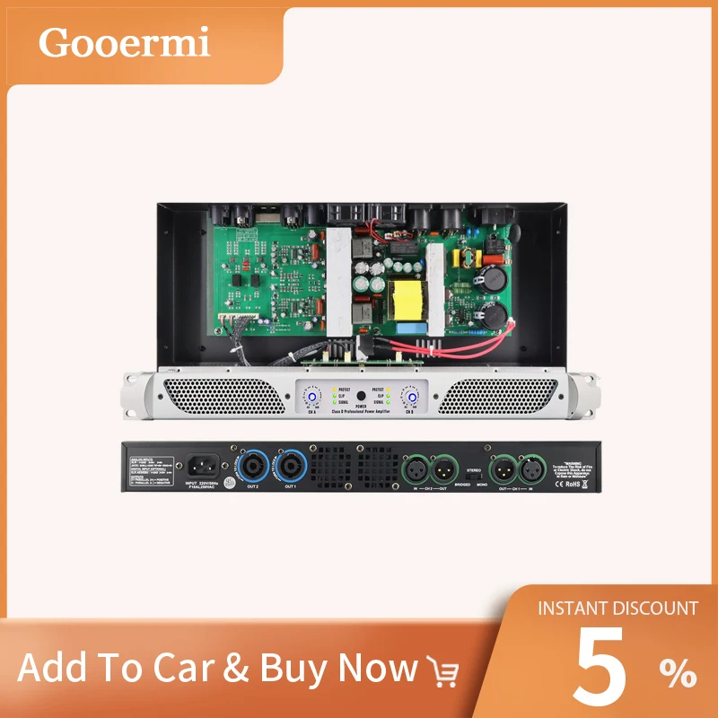 

Gooermi Digital Audio Power Amplifier Professional 2 Channel For DJ Line Array Speaker Stereo Sound Amplifier