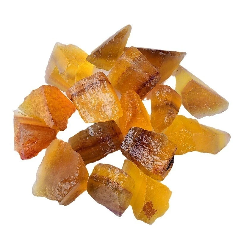 Raw Rough Natural Yellow Fluorite Rocks Chunks Crystal Chakra Gem Specimen 1PC