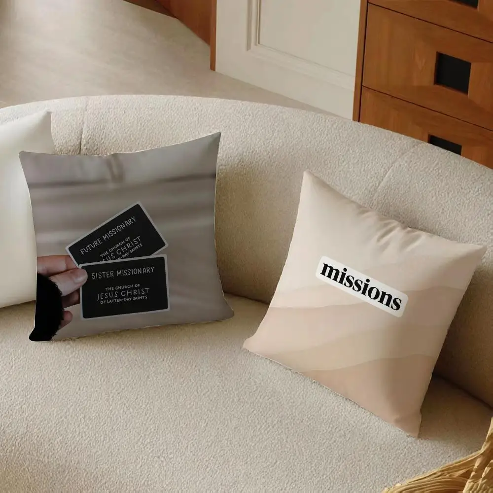 M-mission personalized Cushion Cover Daily Washable Linen Pillowcase Soft  for Sofa Bed Home Room Decor
