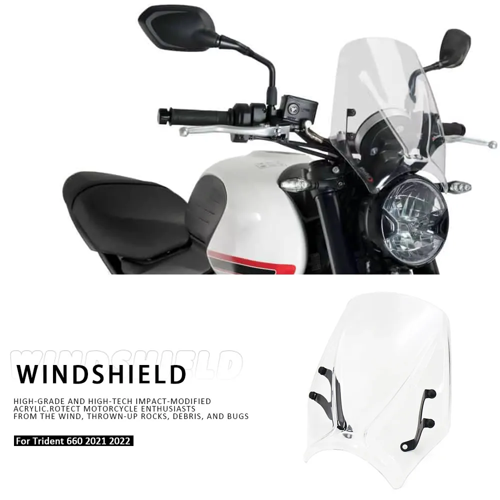 

2021 2022 Fit For TRIDENT 660 Trident 660 Motorcycle Accessories Windscreen Windshield Baffle Air Wind Deflectors Trident 660
