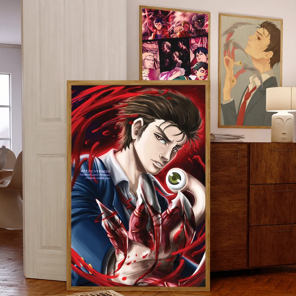 Anime Parasyte The Maxim Anime Posters Sticky Waterproof Paper Sticker Coffee House Bar Kawaii Room Decor