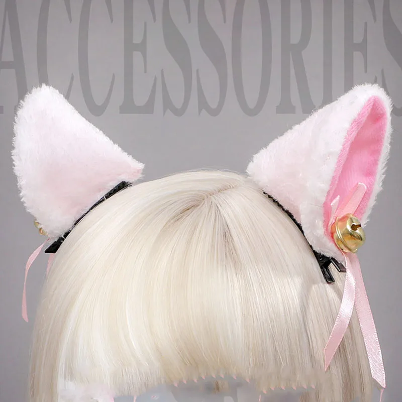 Japanese Cute Cat Lolita Rib Headwear Lolita Rib Clip Cat Ear Hairpin A Pair Of Ear Fashion Cosplay Accessories