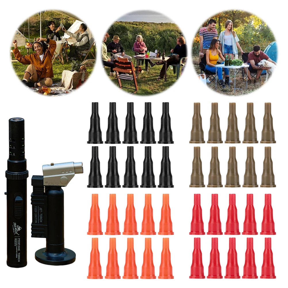 10Pcs Gas Nozzle Connector Convert Cassette Tank Into Inflatable Tank Butane Cassette Gas Tank Adapter for Cigarette Lighter