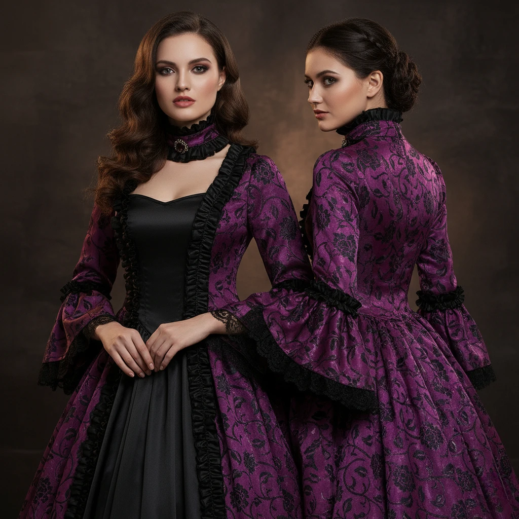 

Викторианские придворные платья Одежда для выступлений Женские платья для наряда и косплея