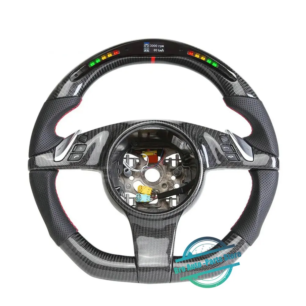 

Suitable For Porsche Cayenne Carbon Fiber LED Multi-Functional Steering Wheel