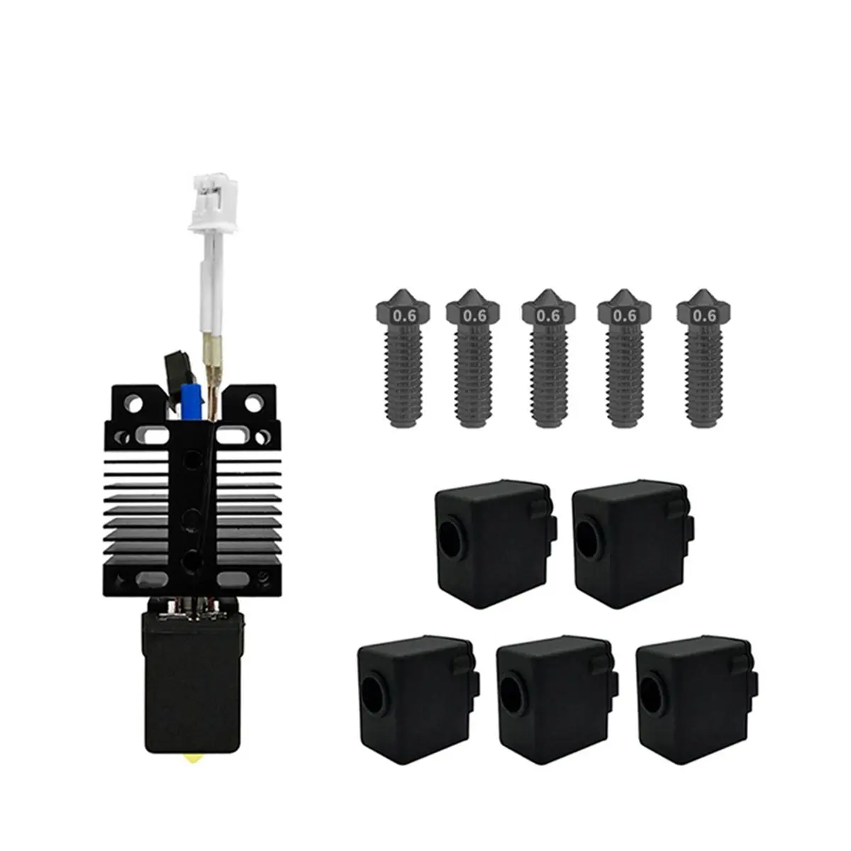 A85P For Kobra 2 Neo Pro Plus Max Hotend Kit Anti-Clogging Nozzle and Silicone Cover Repair Parts 0.6mm