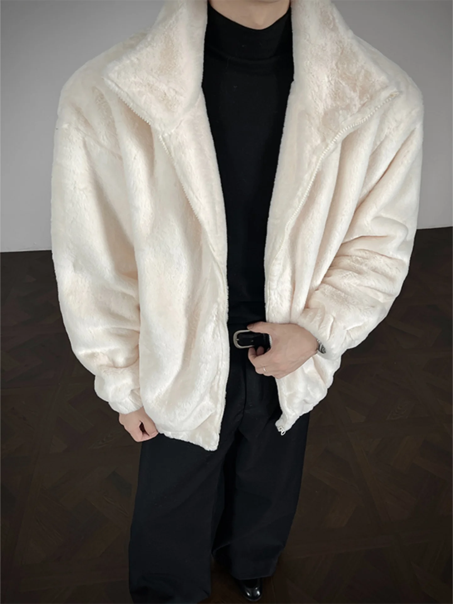 

Lamb Velvet Men's Jaet Winter Thiened Plu Cotton Clothes 2025 New Sle Lamb Fur Cotton Coat High-End Cotton Padded Coat