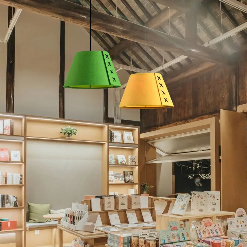 Creative Acoustic Sound-Absorbing Pendant Lights Hotel Coffee Shop Exhibition Hall Office Conference Room Felt Lighting Lamps